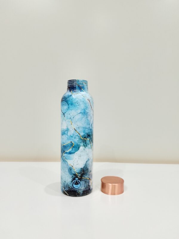 Piyaoo-Pure Copper Gloss Meena Coating Water Bottle - Image 2