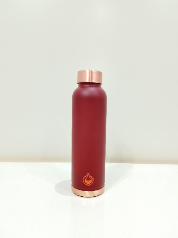 Piyaoo-Pure Copper Matte Finish Color Coat Water Bottle