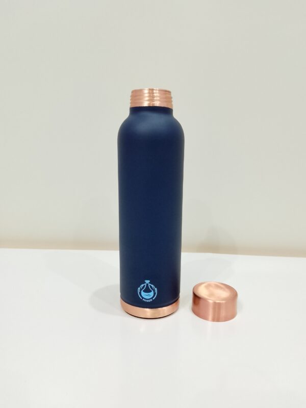 Piyaoo-Pure Copper Matte Finish Color Coat Water Bottle - Image 2