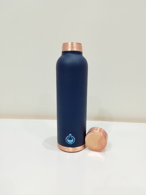 Piyaoo-Pure Copper Matte Finish Color Coat Water Bottle - Image 3