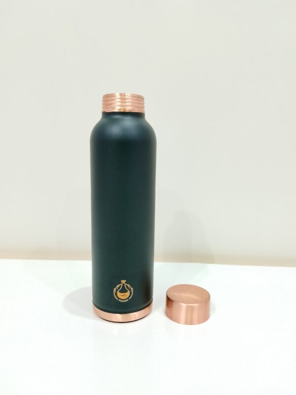 Piyaoo-Pure Copper Matte Finish Color Coat Water Bottle - Image 2