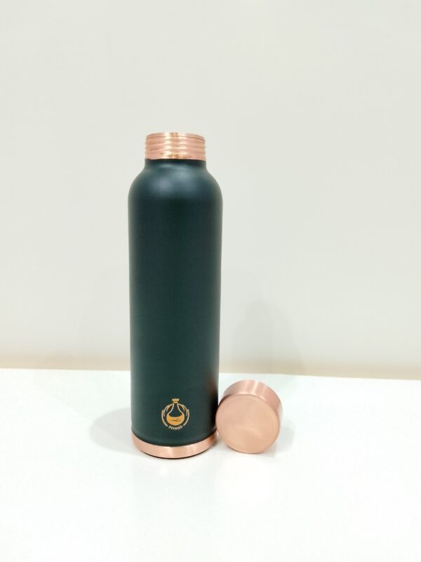 Piyaoo-Pure Copper Matte Finish Color Coat Water Bottle - Image 3