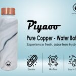 Piyaoo-Pure Copper Gloss Meena Coating Water Bottle