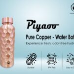 Piyaoo-Pure Copper Premium Lacqure Finish Water Bottle-Diamond Design